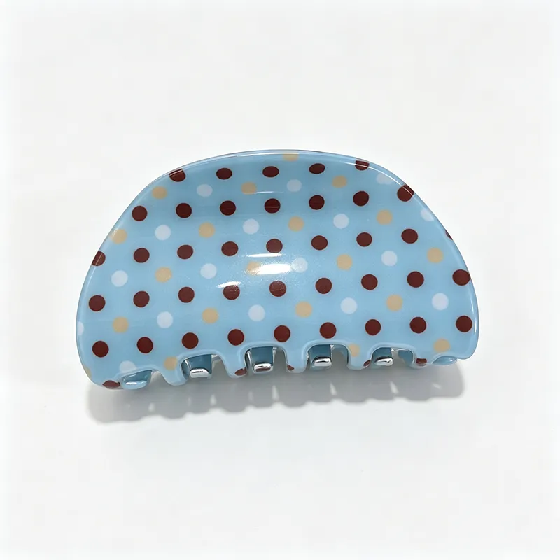 Polka Dot Mixed Hair Hair Claw Clip