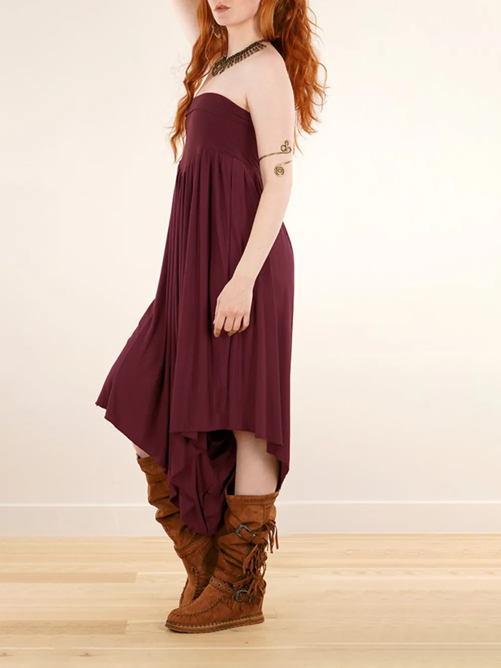 Skirted Harem Pant 2in1 Maxi Dress
