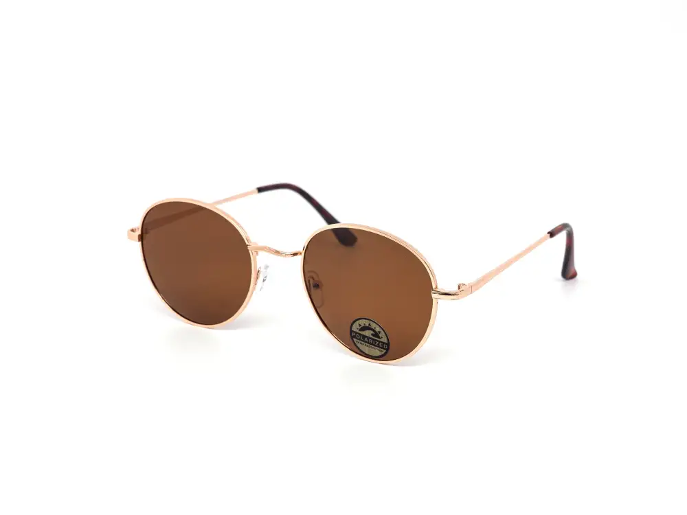 12-Pack Classy Metal Round Polarized Sunglasses