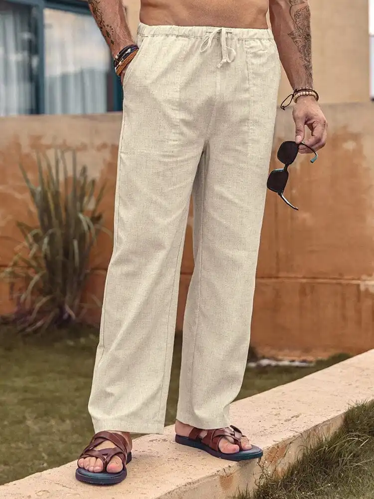 Linen Waist Yoga Pants