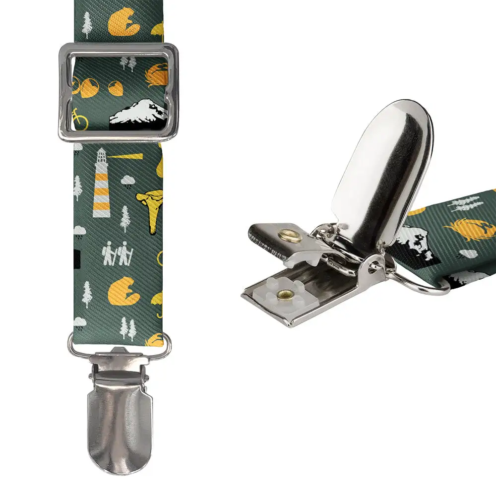 Wildlife Pattern Suspenders