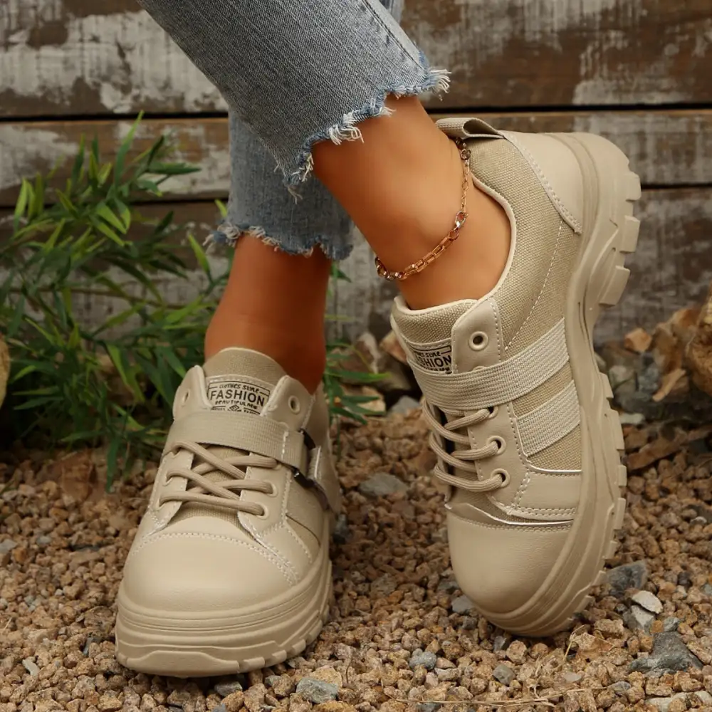 Lace-Up Platform Casual Sneakers