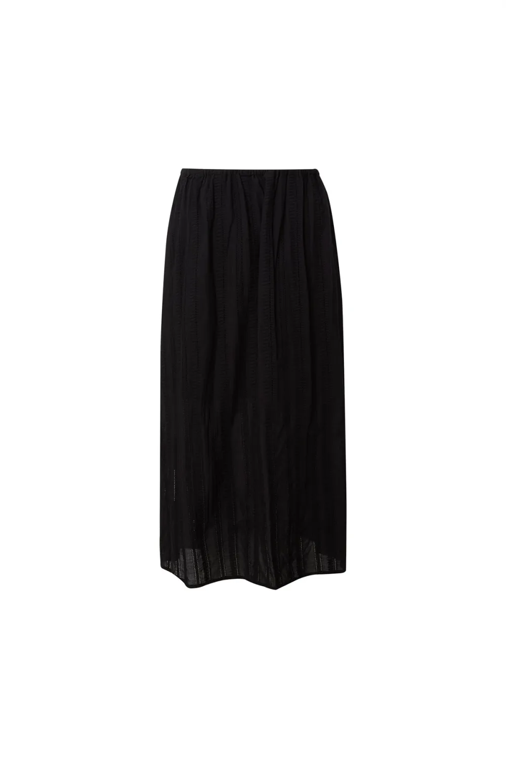 Embroidered Chiffon Midi Skirt