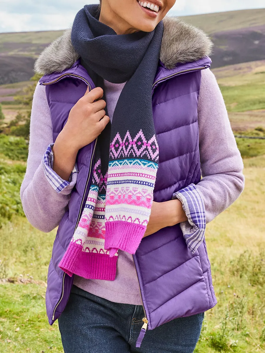 Lady's Simple And Warm Fur Lined Down Jacket