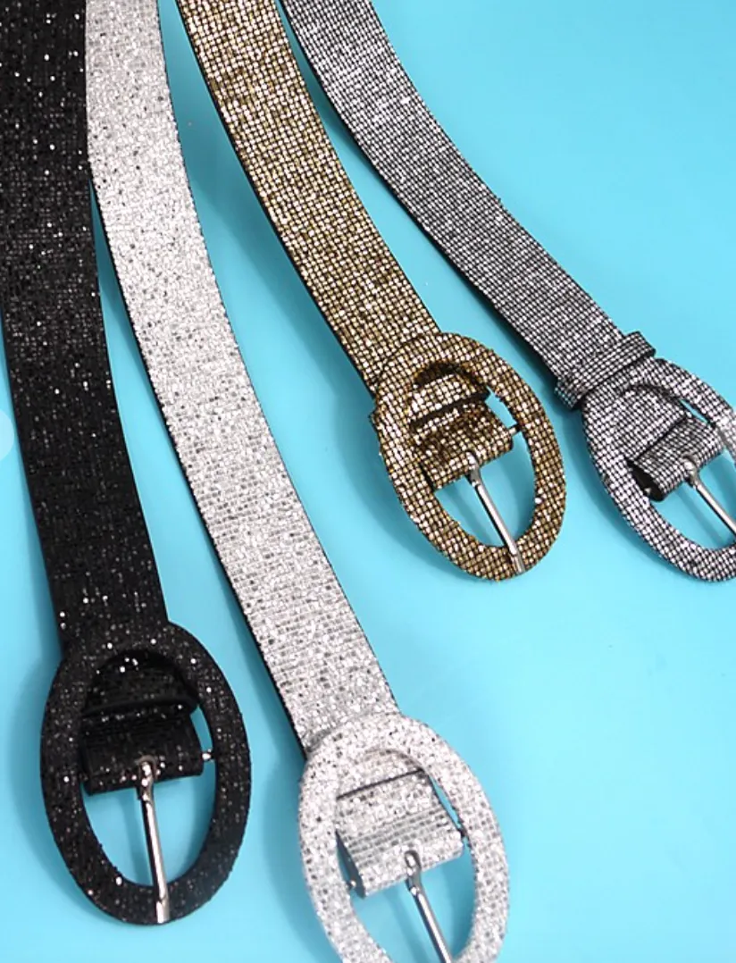 Subtle Shimmer Buckle Belt