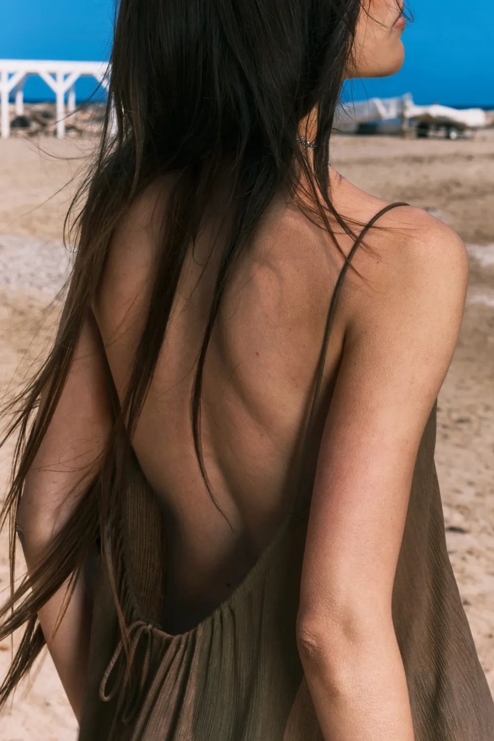 V-Neck Sleeveless Maxi Dress