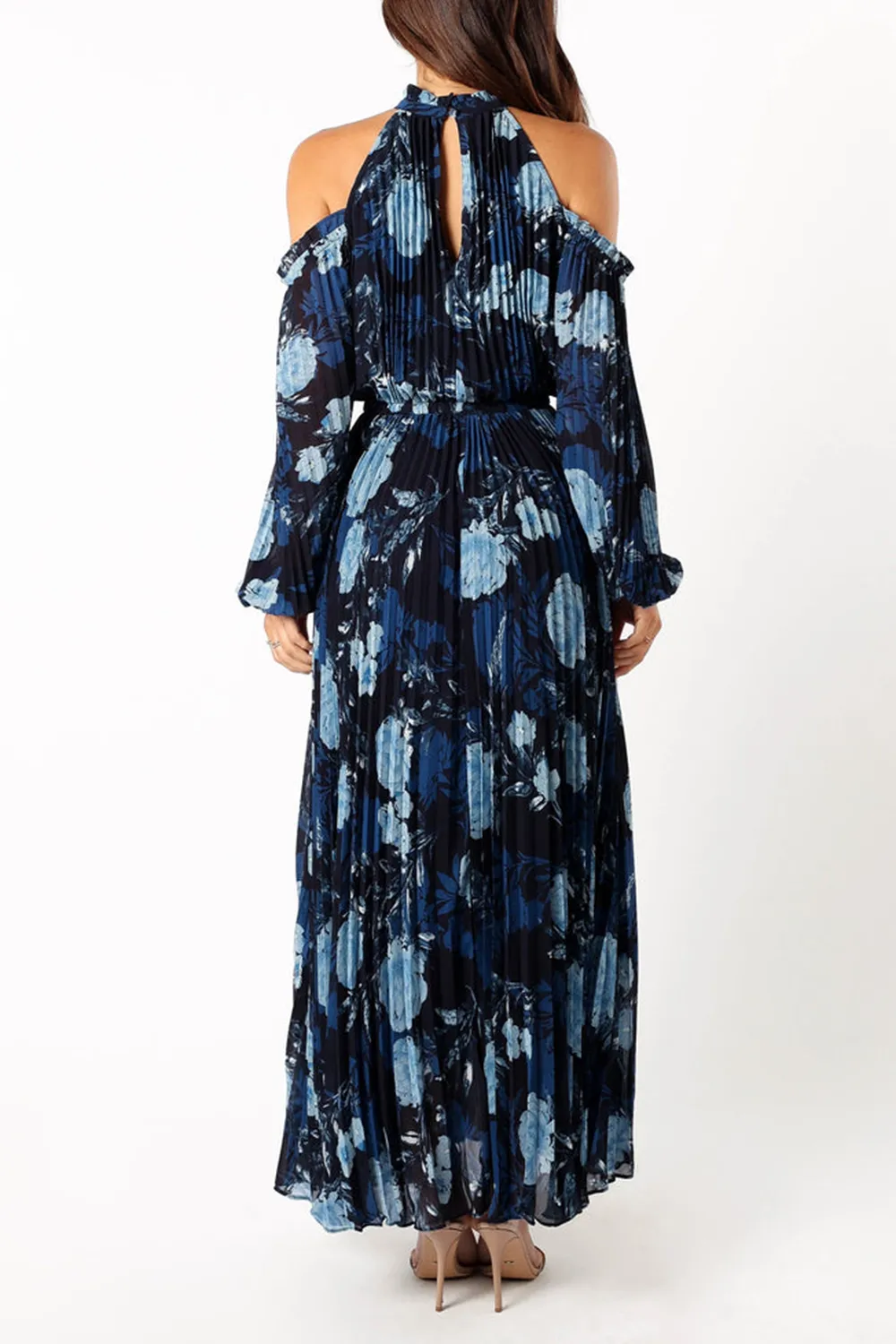 OFF-THE-SHOULDER TRUMPET SLEEVE DRESS