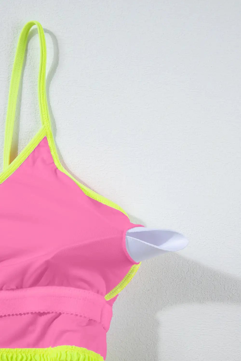 Blocked Pattern High Waisted Bikini Swim Set