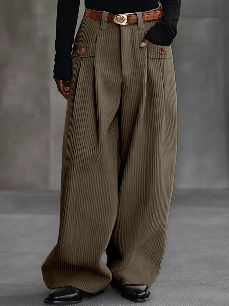Corduroy Wide Leg Pants