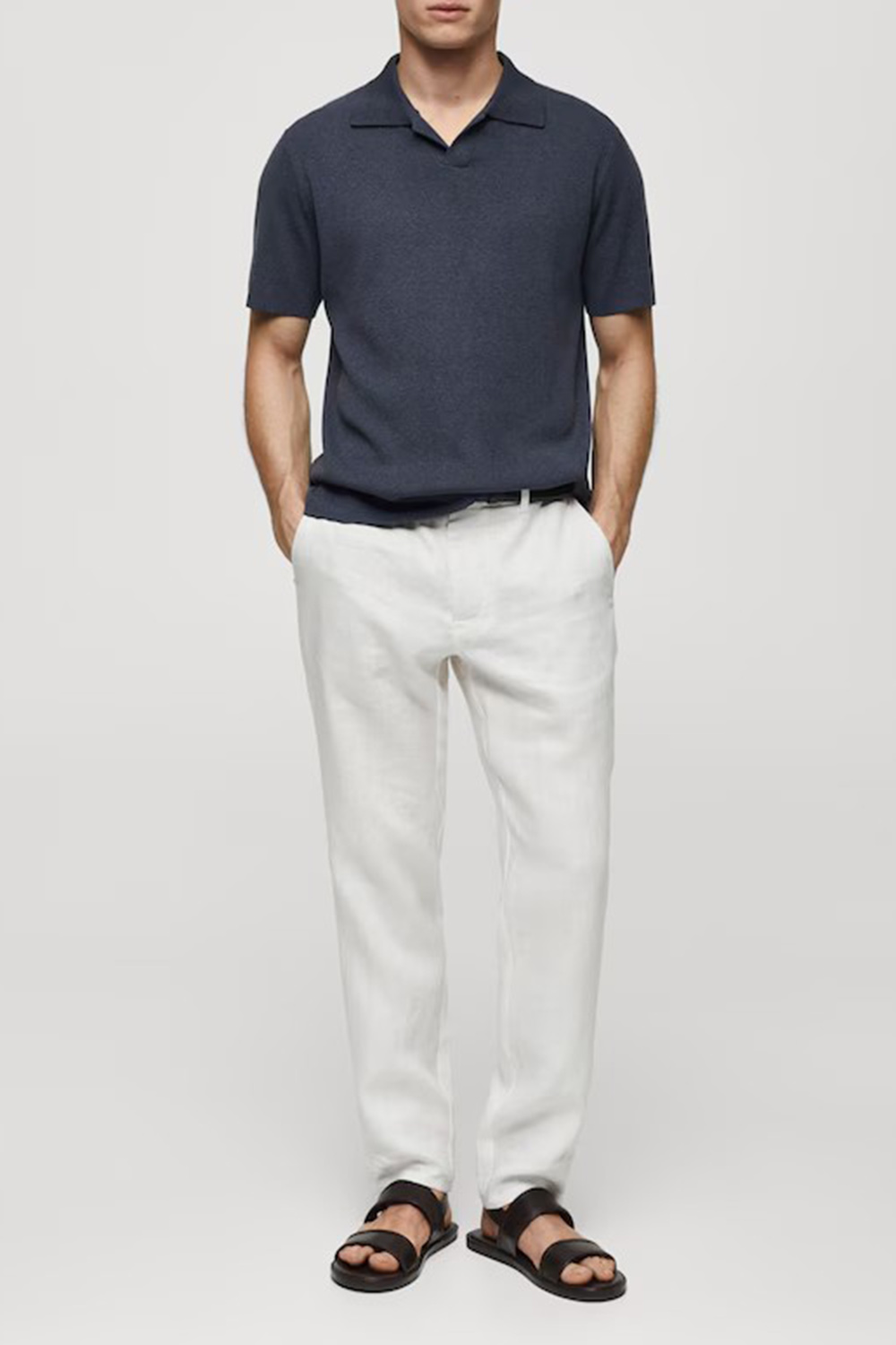 Fine-Knit Cotton Polo Shirt