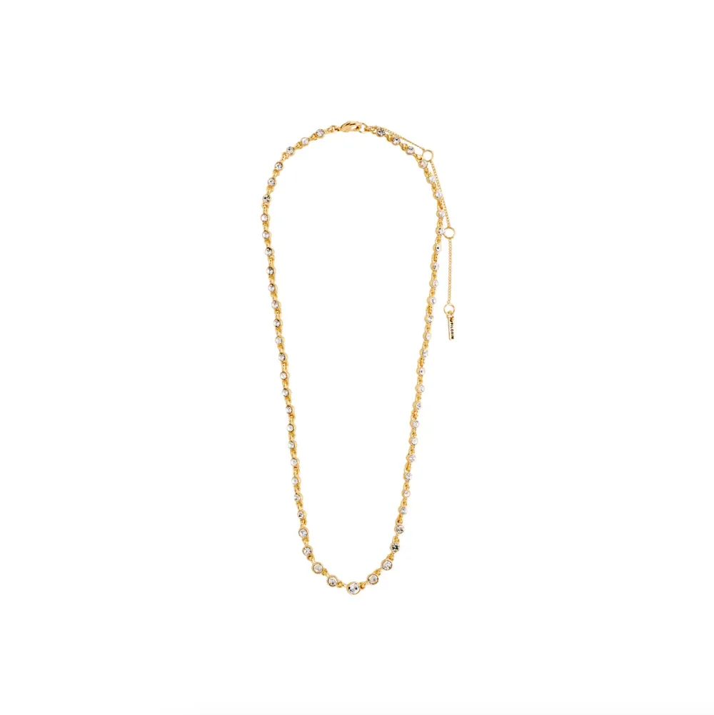 Quilted Crystal Chain Necklace
