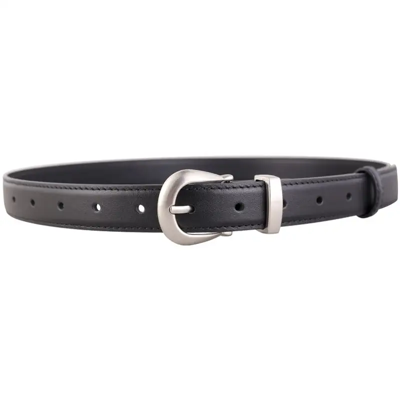 Essential Classic Leather Belt with Buckle