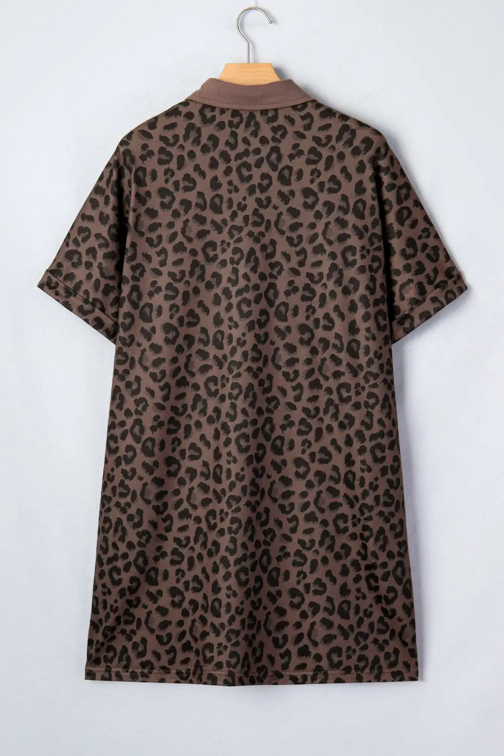Animal Print V Neck Mini Dress