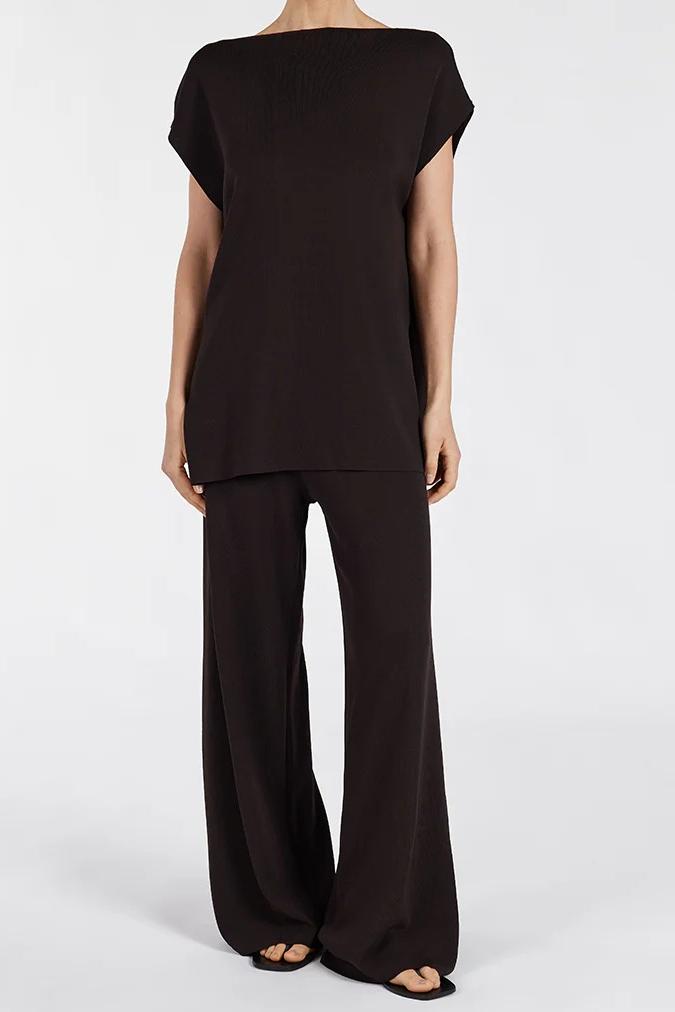 BITTER CHOC KNIT PANT