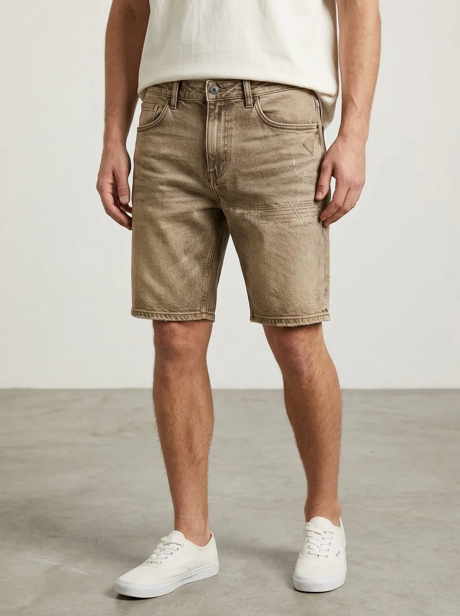 Men's Classic Distressed Street Inspired Distressed Denim Shorts