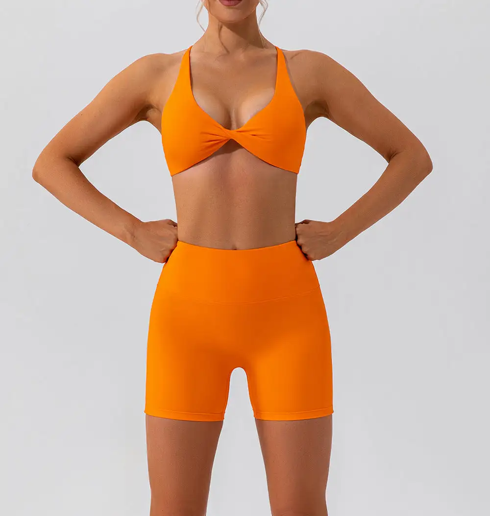 Quick-Dry Sleeveless Bra and Shorts Active Set