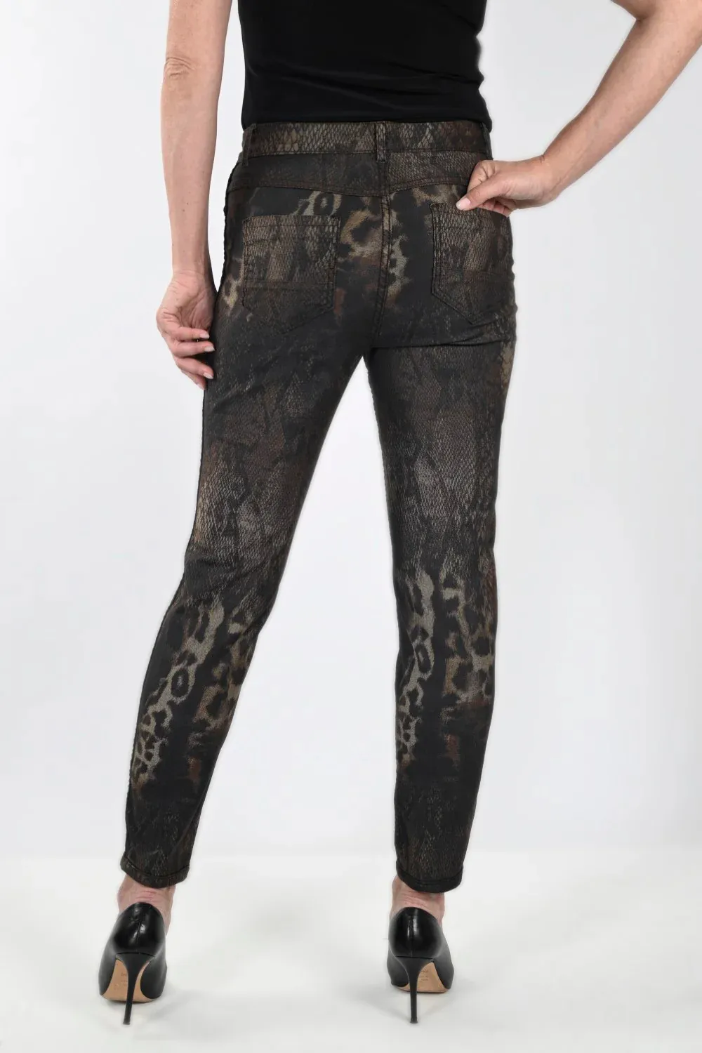 Distressed Black Denim Skinny Jeans