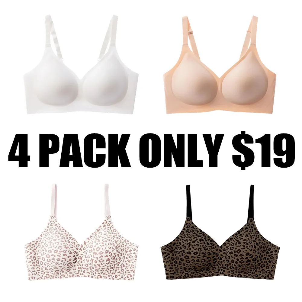 Jelly Wireless Women Comfortable Push Up Bras Wireless Seamless Full Coverage Bra Buttery Soft Everyday Tshirt Bra