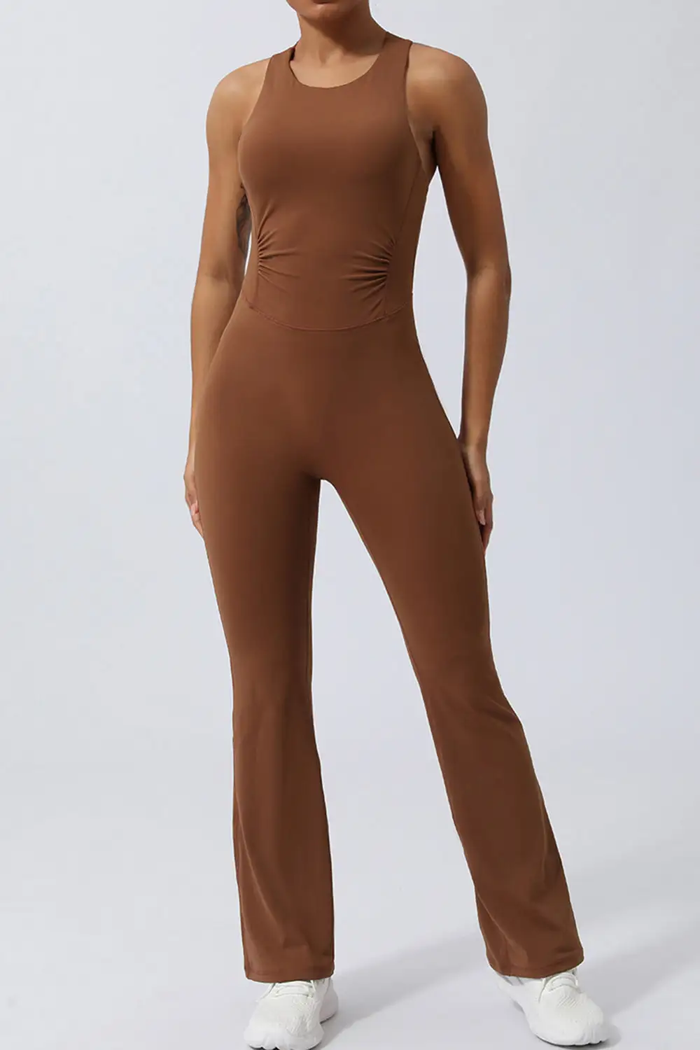 Crisscross Wide Strap Sleeveless Jumpsuit Accessory