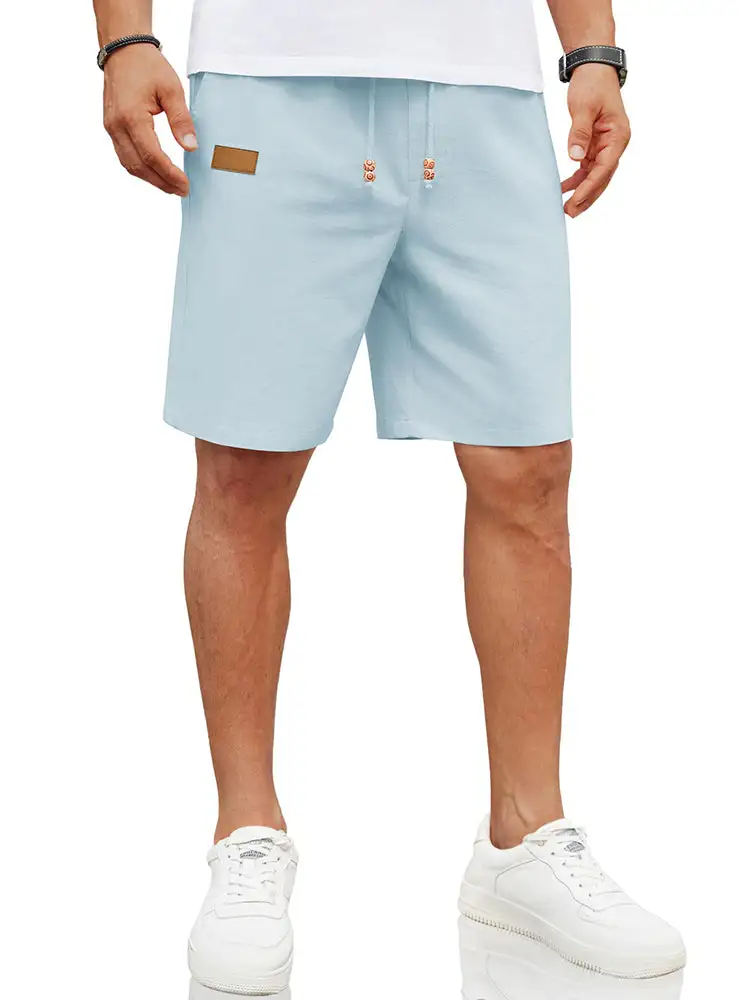 Men's Casual Linen Blend Casual Shorts