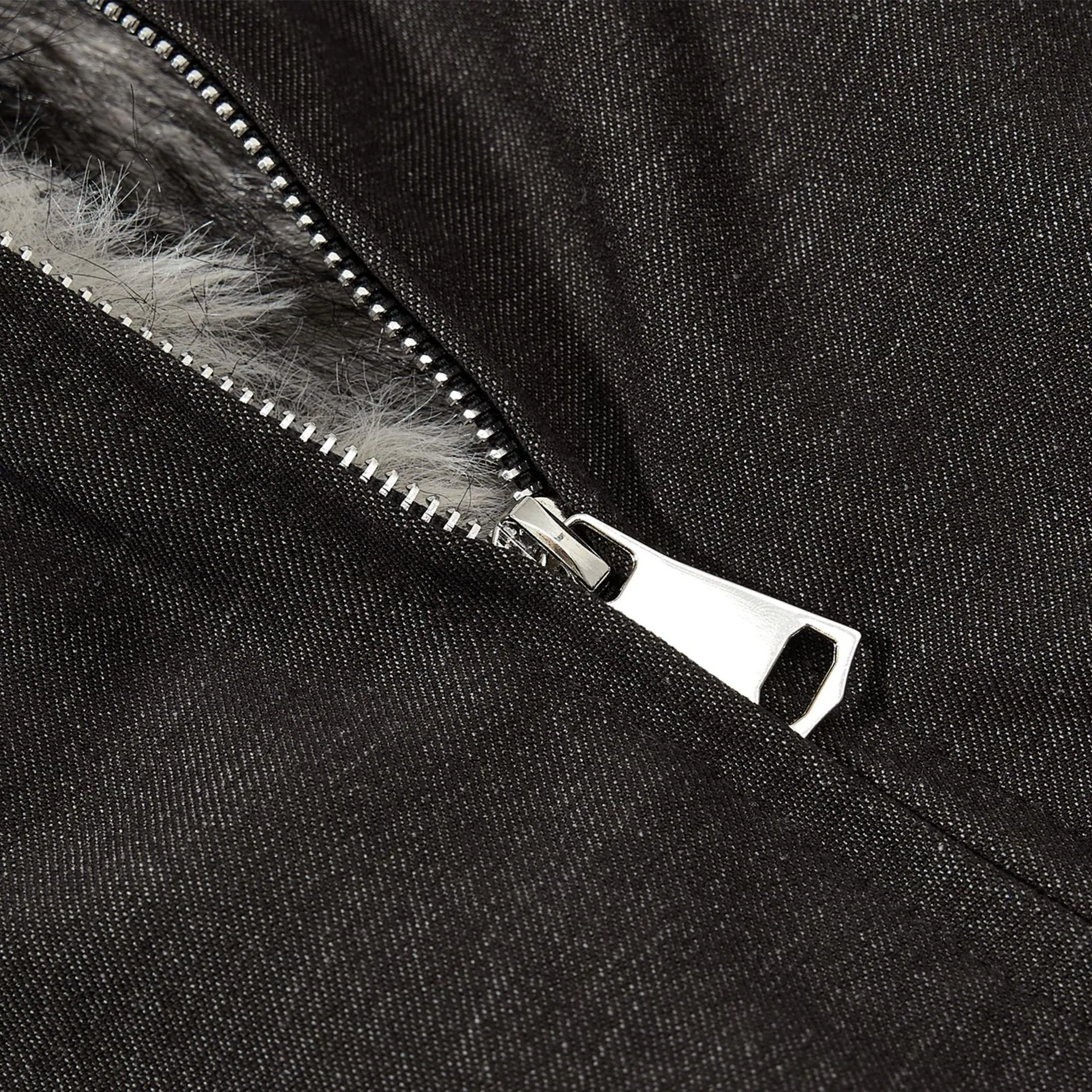 Plush High-Neck Cropped Jacket