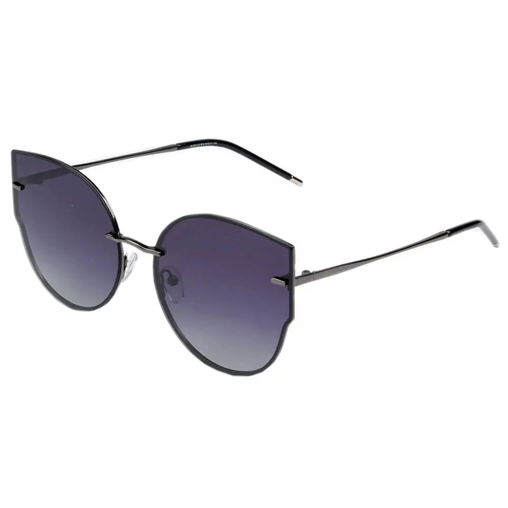 Polarized Round Cat-Eye Modern Profile Sunglasses