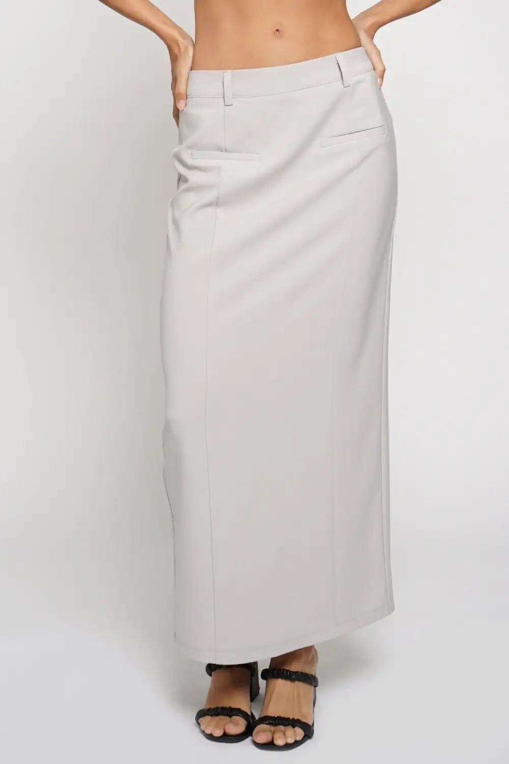 Back Slit Maxi Suit Skirt