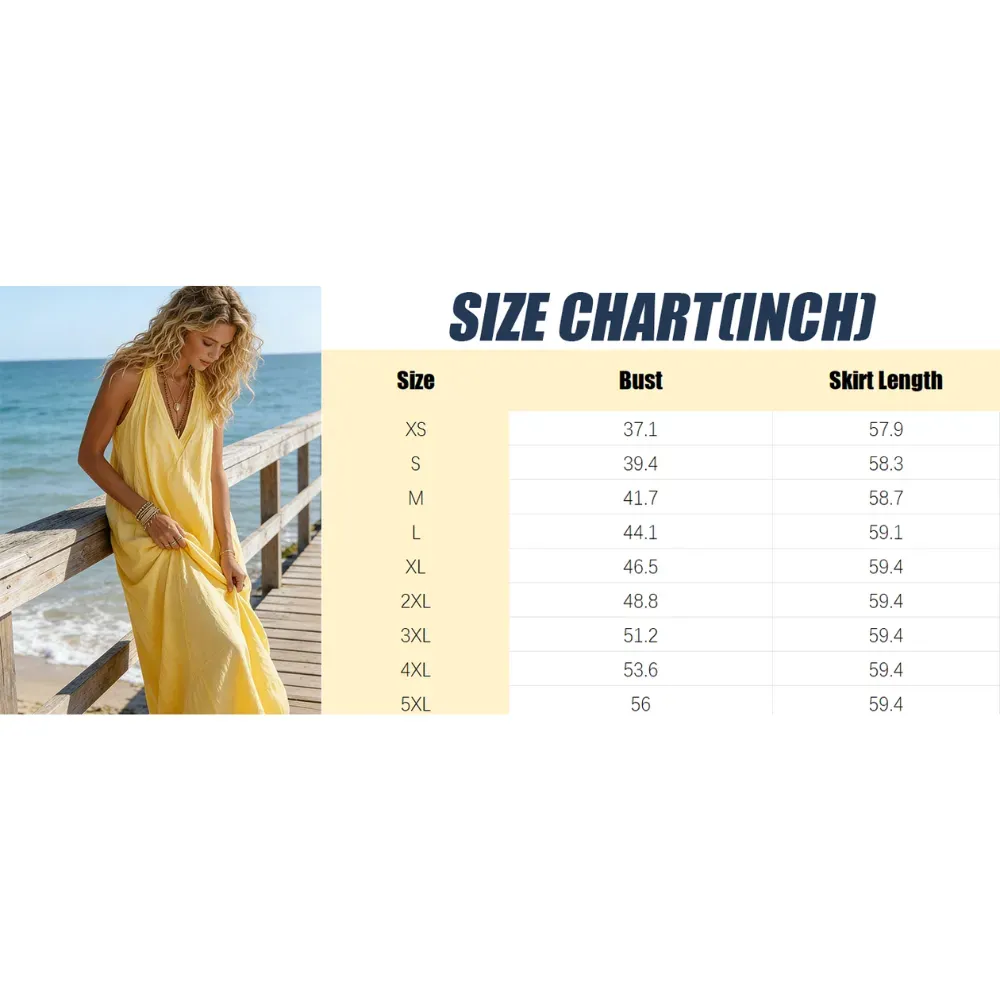Women's Casual Boho Breeze Halter Maxi Jumpsuit