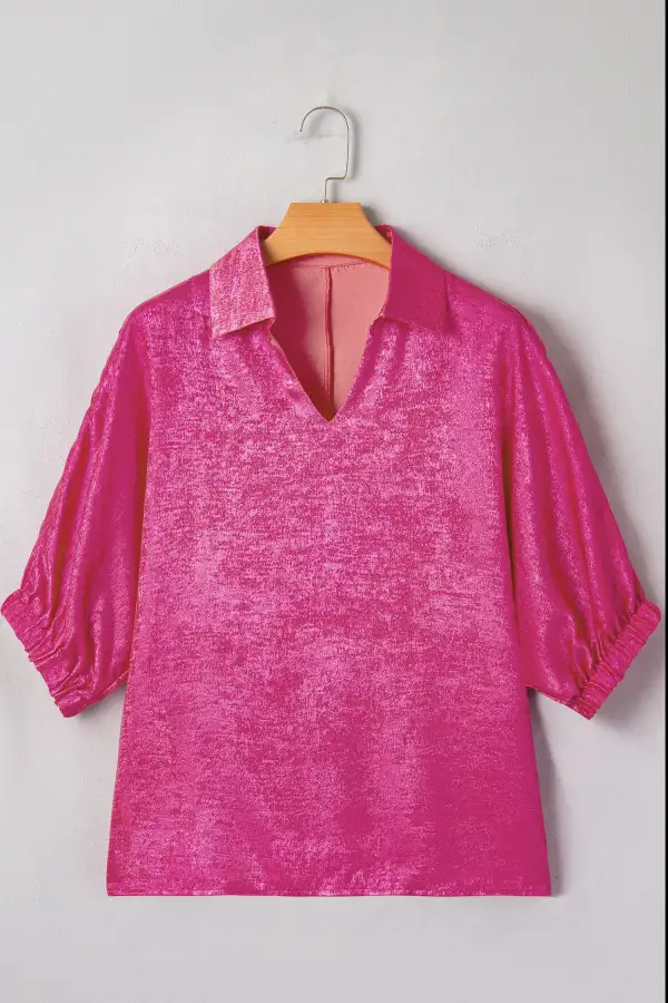 Half Sleeve V Neck Top