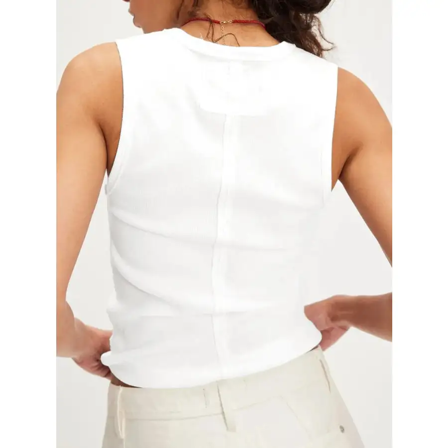 V Neck Wide Strap Tank