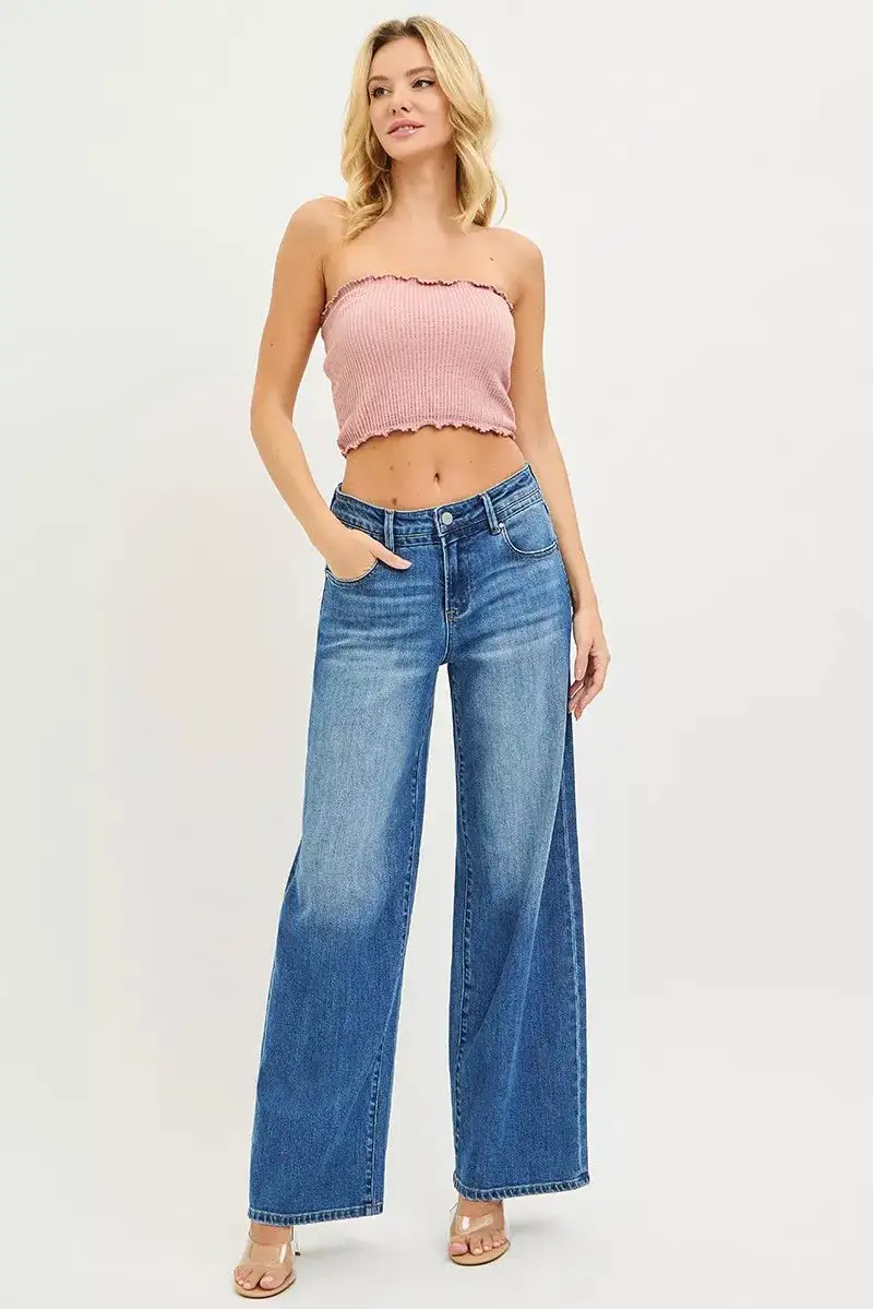 Smooth Pocketed Denim Jeans