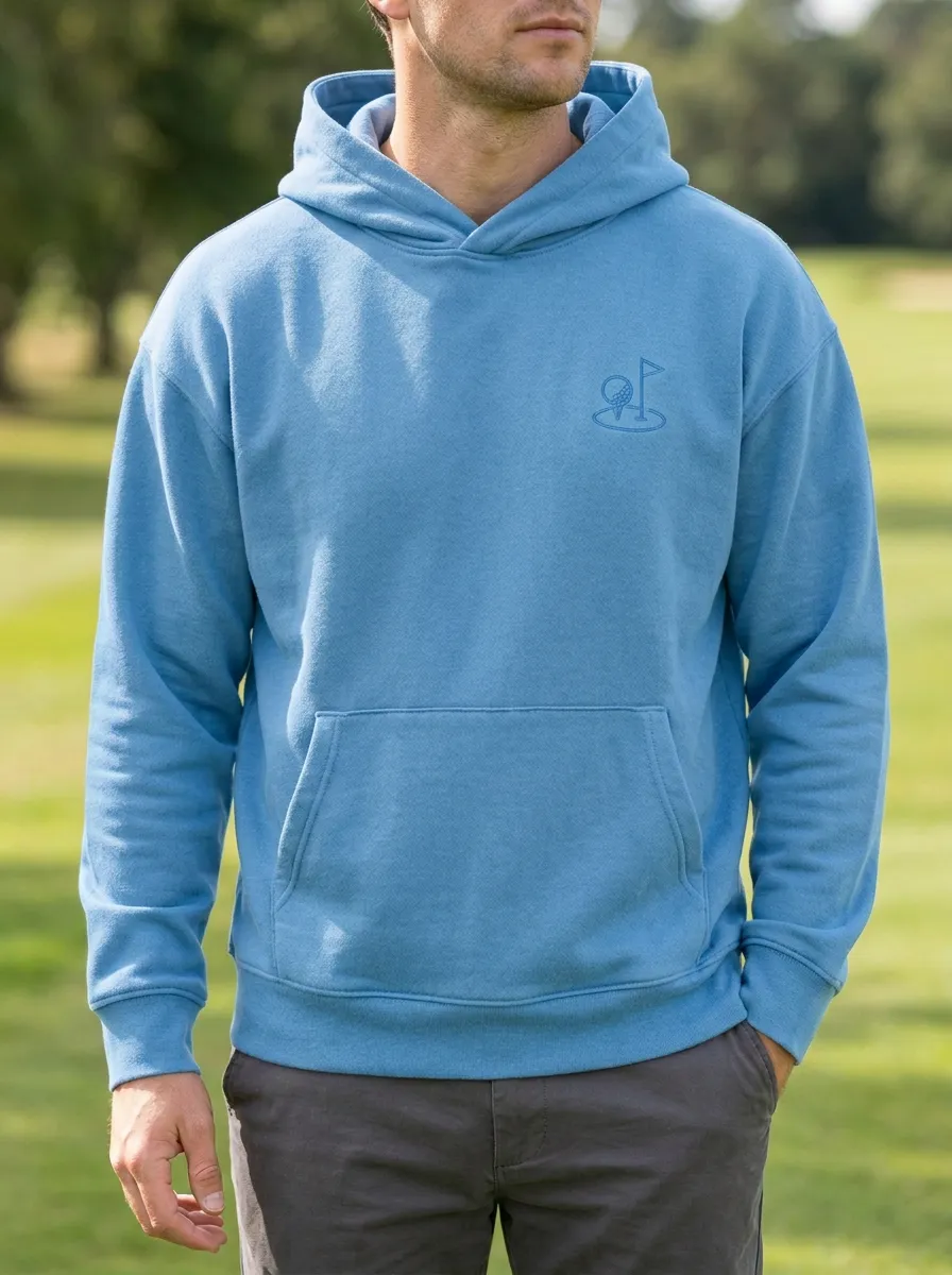 Practice Golf-Ball Flag-Motif Golf Casual Hoodie
