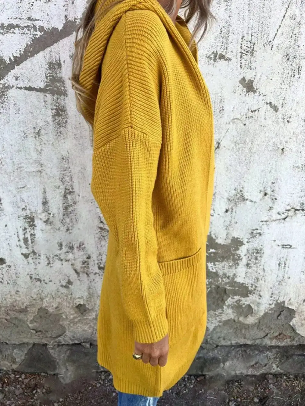 Full Size Button Down Hooded Cardigan Plus Size