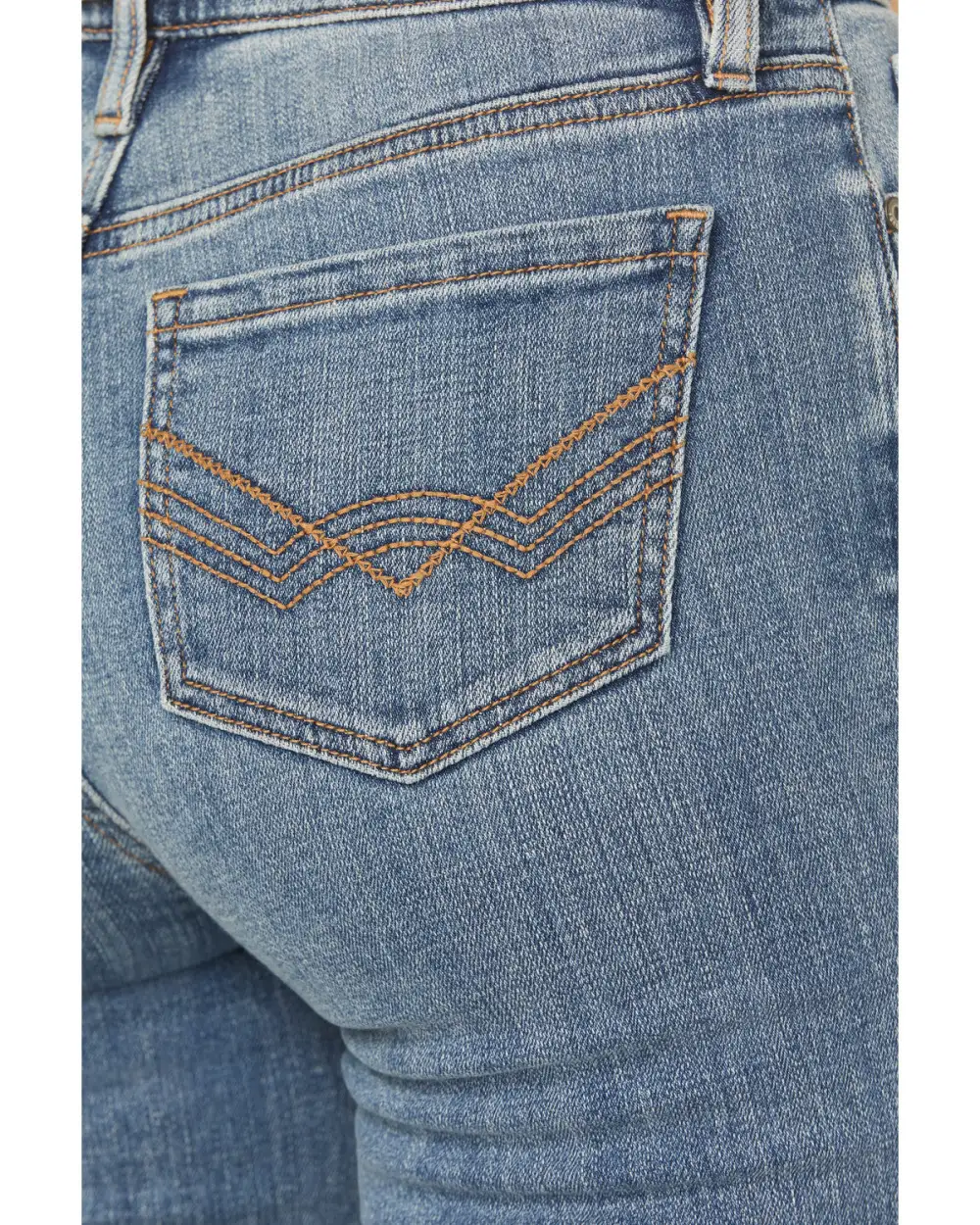 High Rise Bootcut Stretch Denim Embroidered Jeans