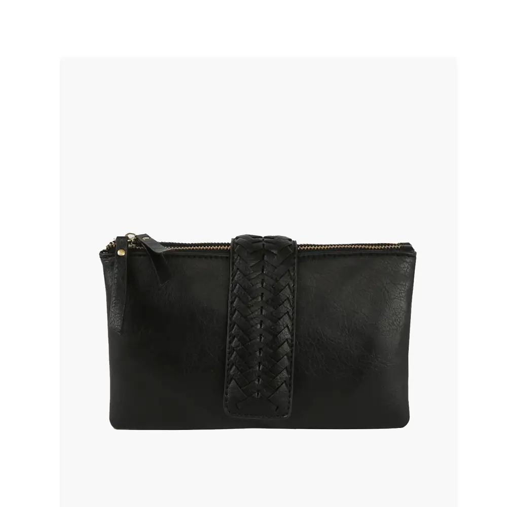 Braided Faux Leather Shoulder Bag