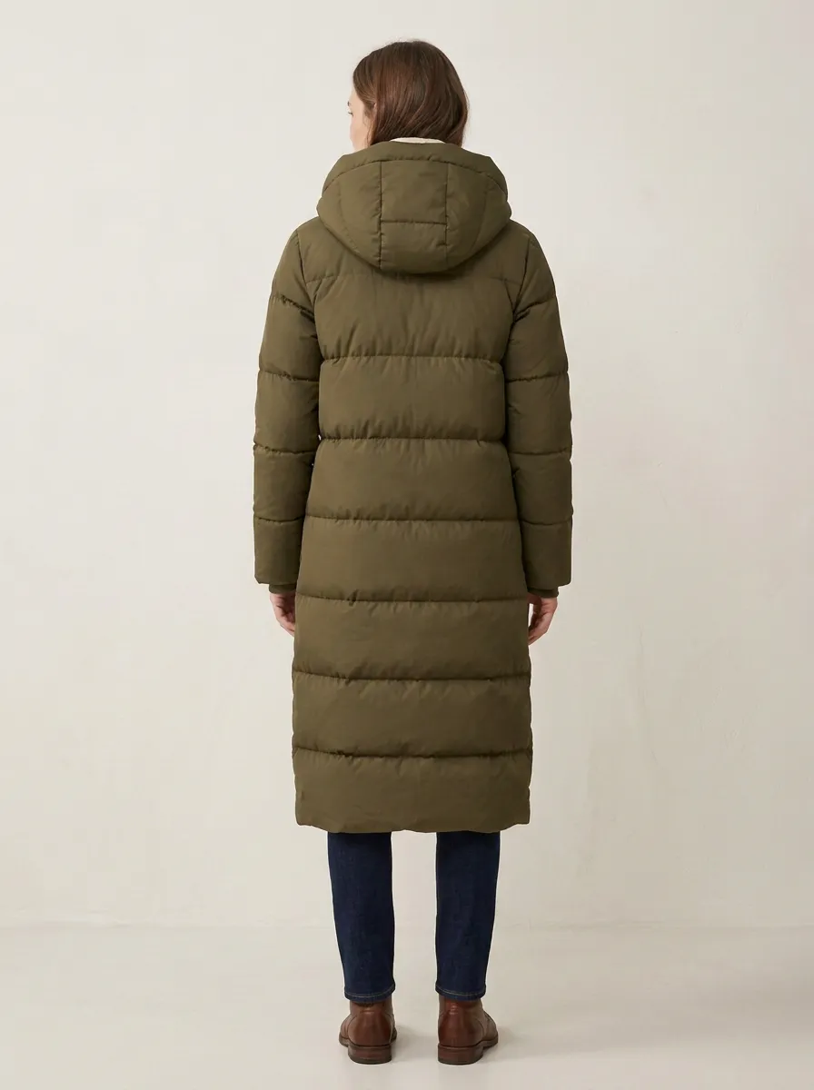 Longline Padded Long Hooded Coat