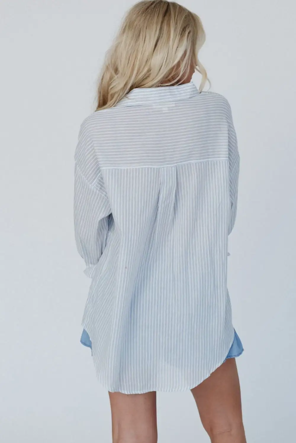 Striped Buttoned Up Long Sleeve Shirt