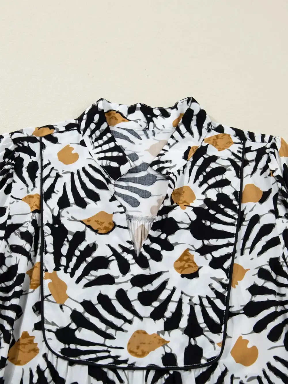 Balanced Detail Floral Abstract Print Dress