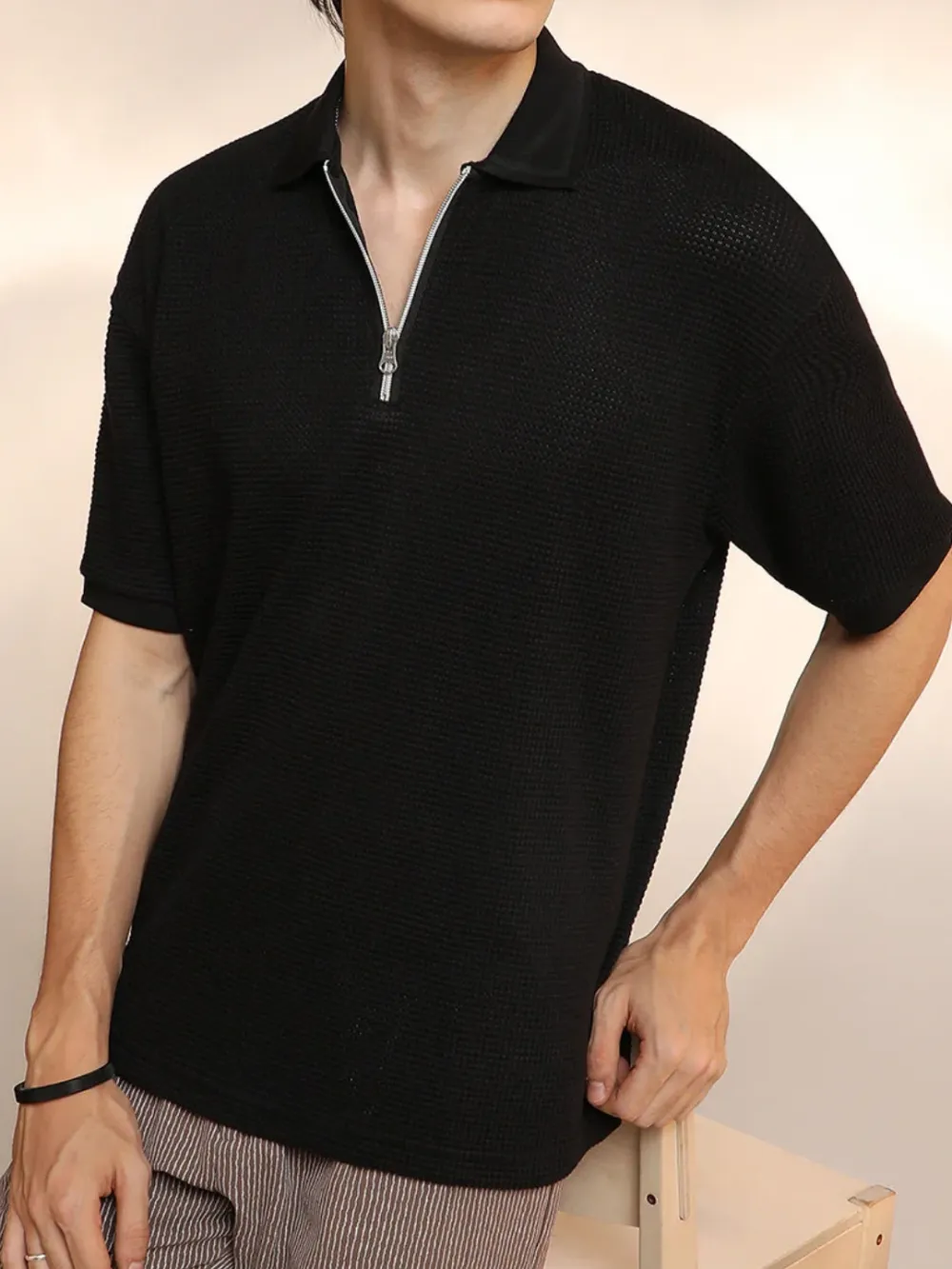 Grey Half Sleeve Polo T-Shirt