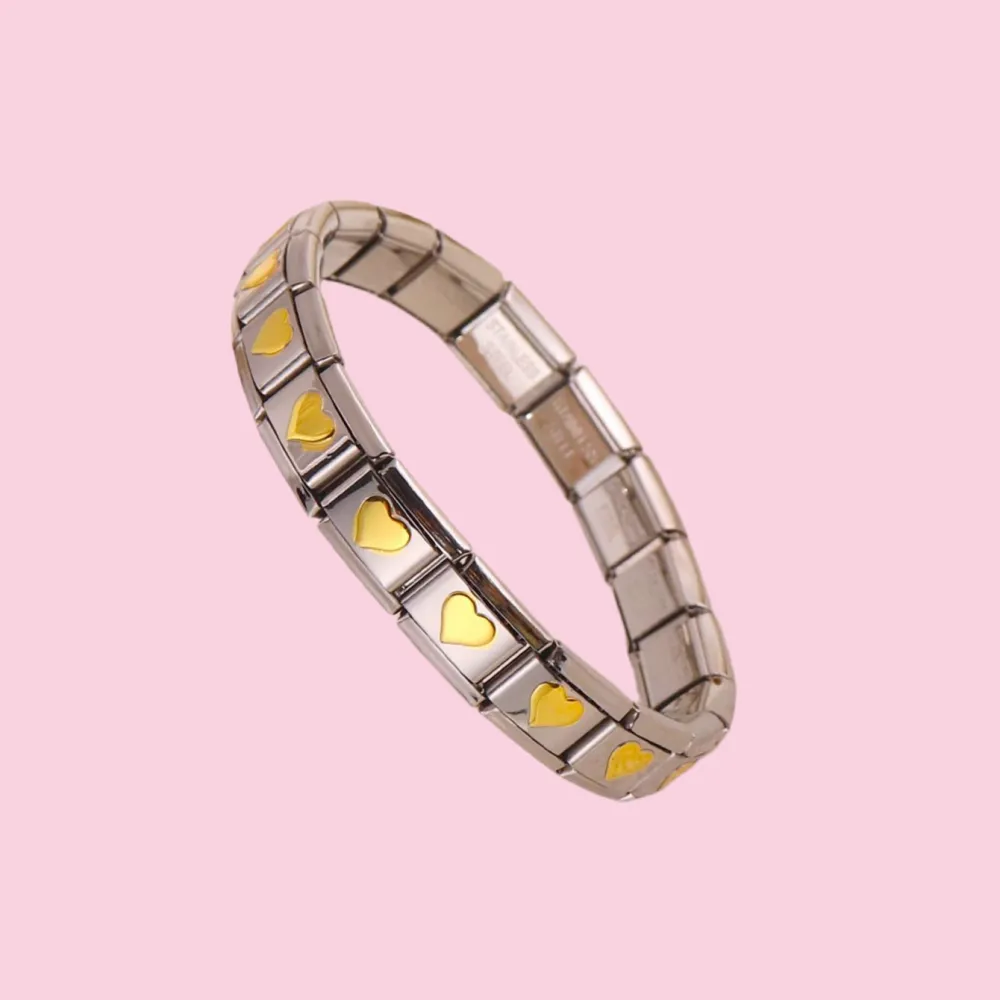 Italian-Style Heart Flat Bracelet