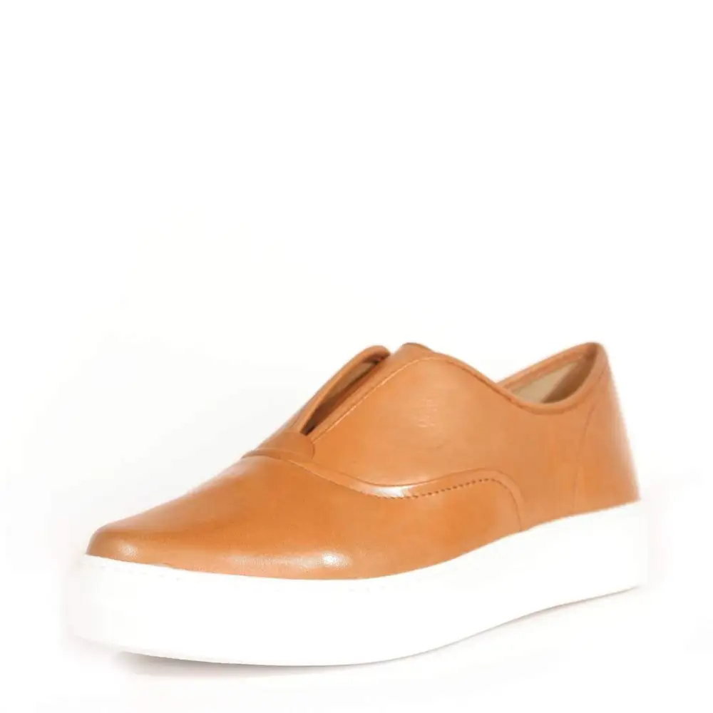 Laceless Leather Platform Sneakers