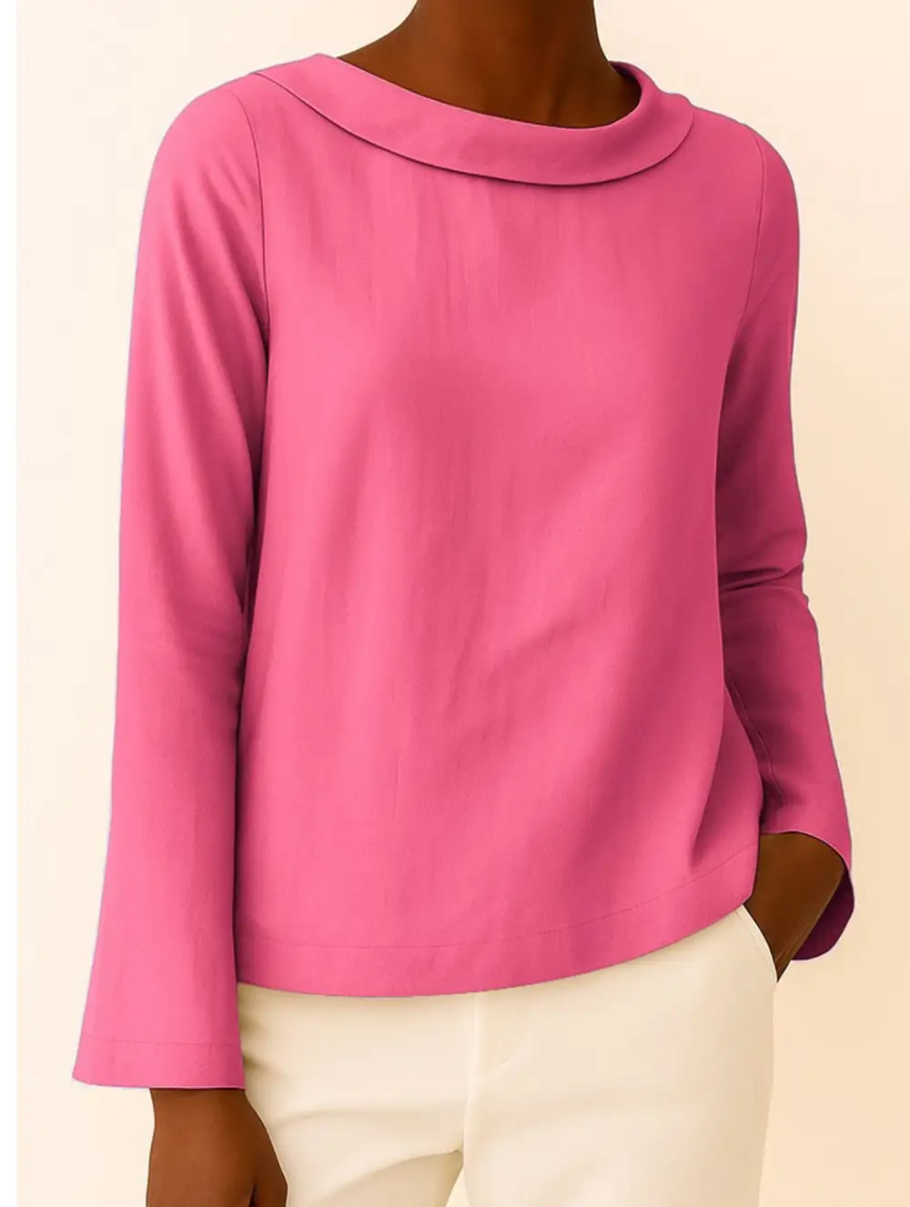 Long-Sleeved Crew Neck Tee