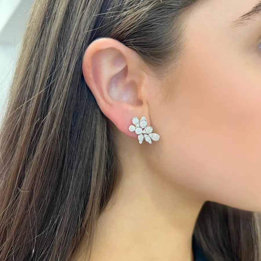 Openwork Classic Gem Detail Earrings