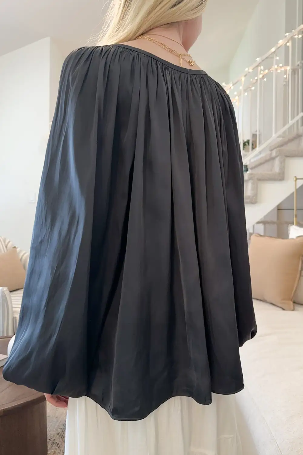 Airy Soft Satin Blouse