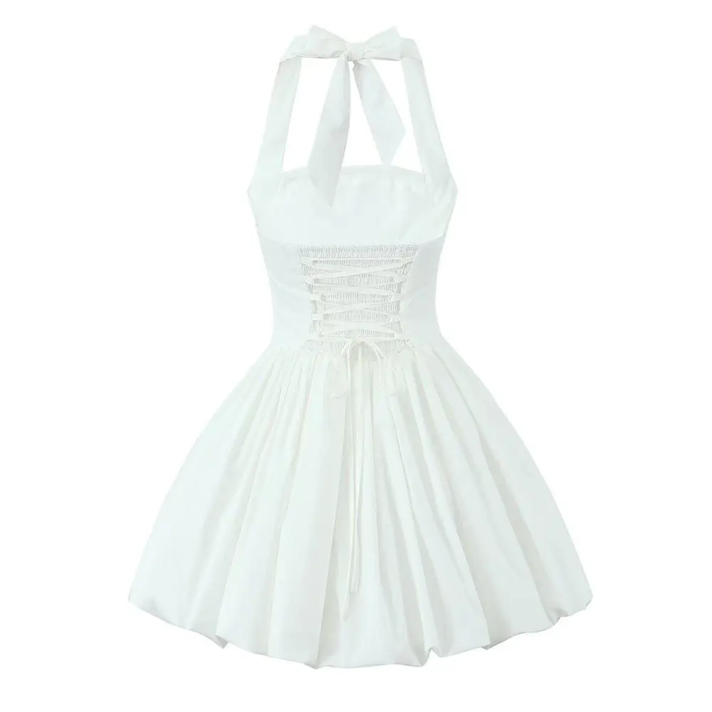 Halter Puff Short Skirt