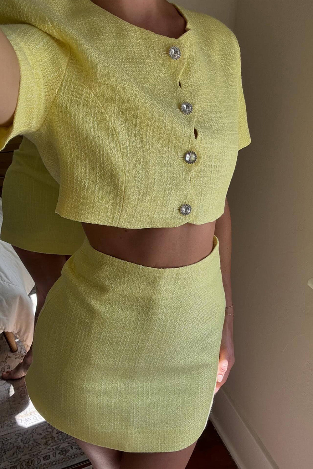 Bright Yellow Mini Skirt