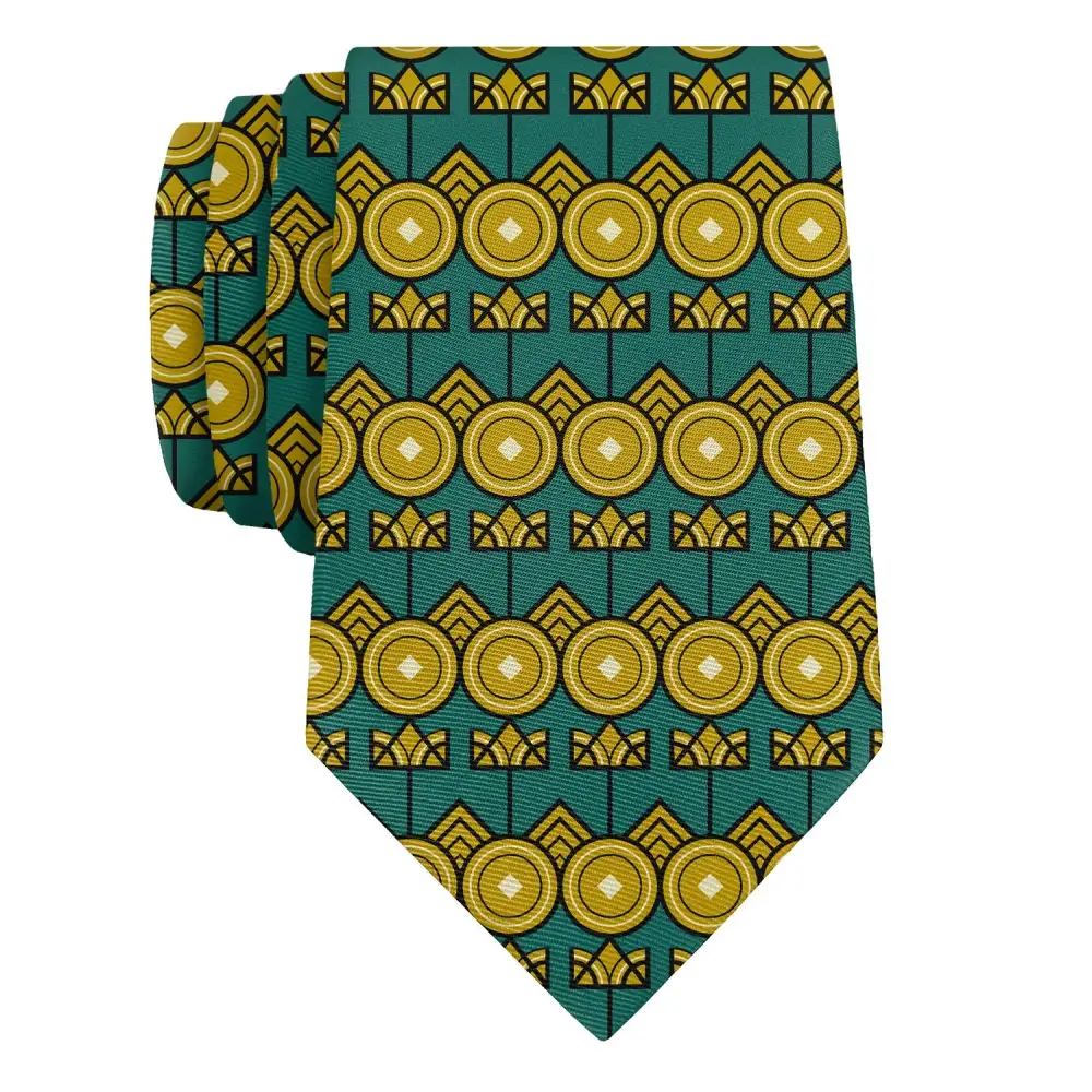 Refined Art Deco Detail Necktie