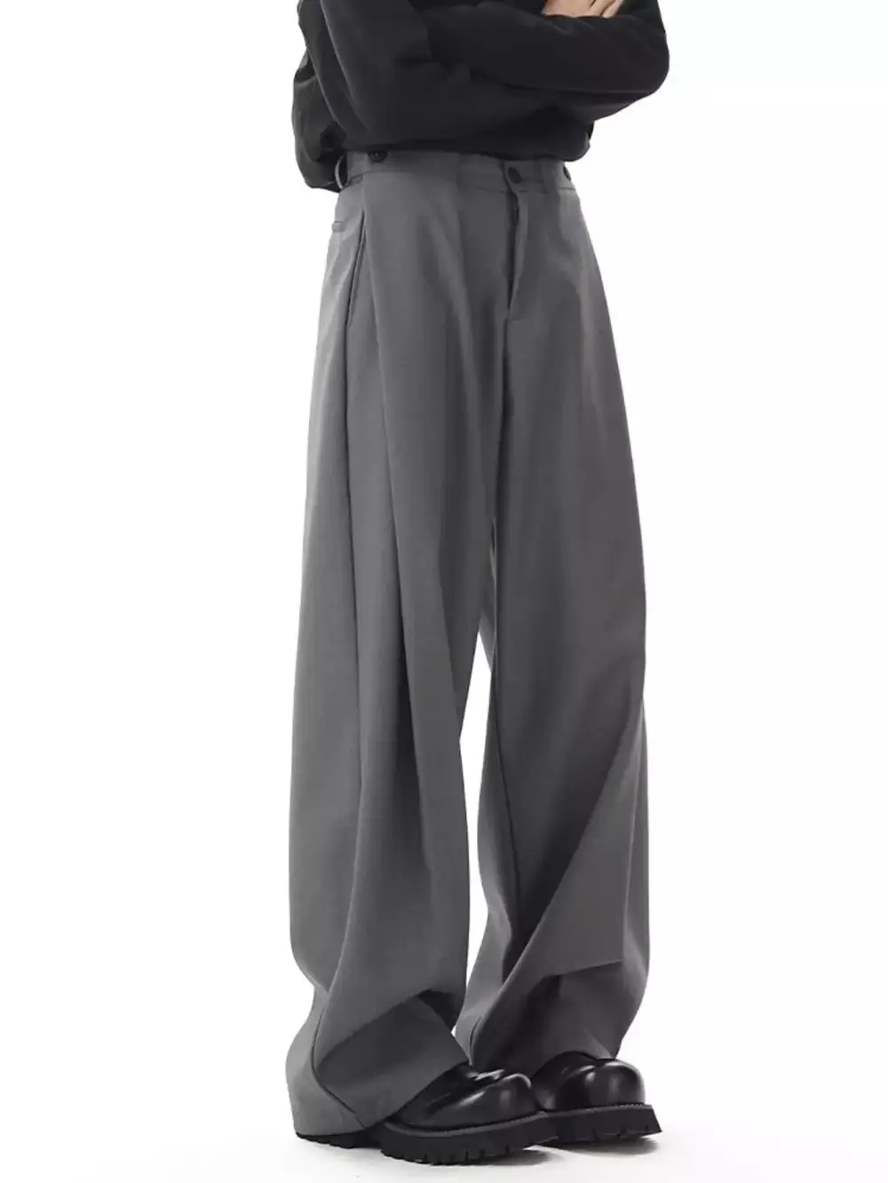 Men's Full Size Wide Leg Flowy Dress Pants