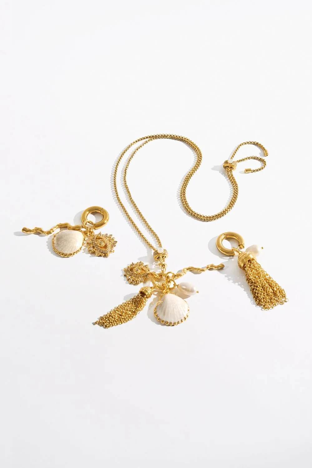 Fringed Asymmetrical Drop Earrings
