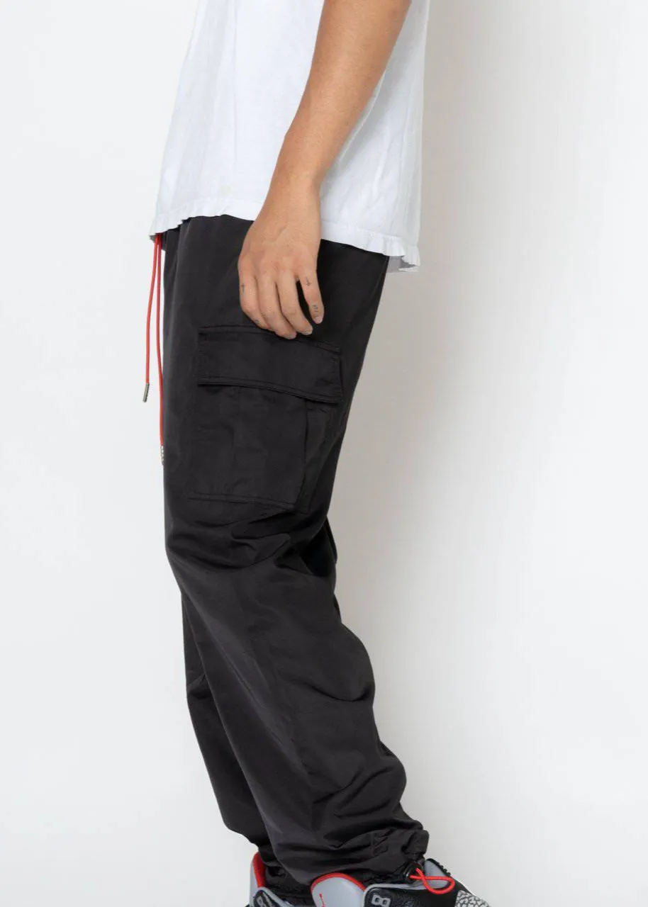 Black Jogger Overalls Cargo Pants